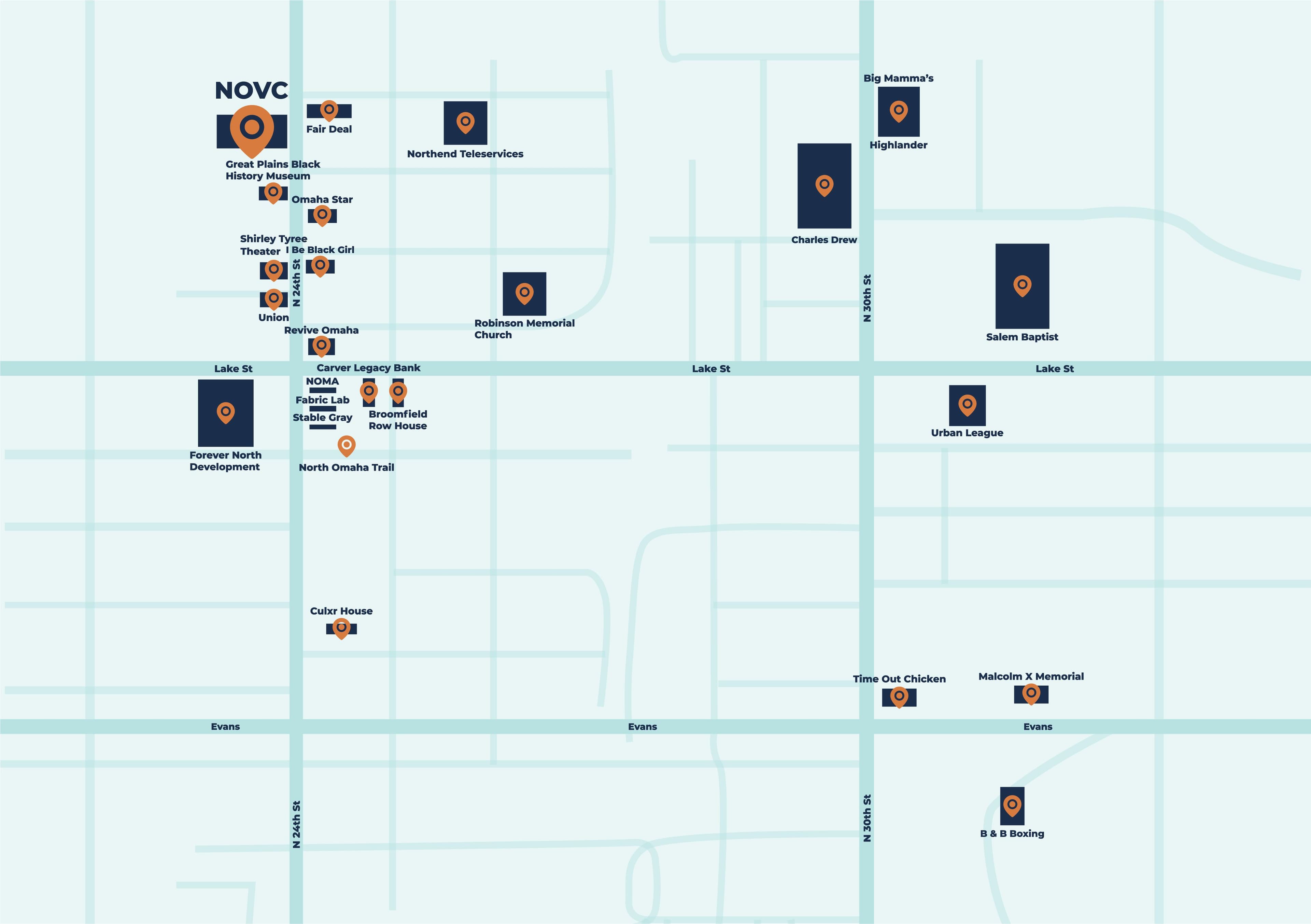 North Omaha Visitors center Map